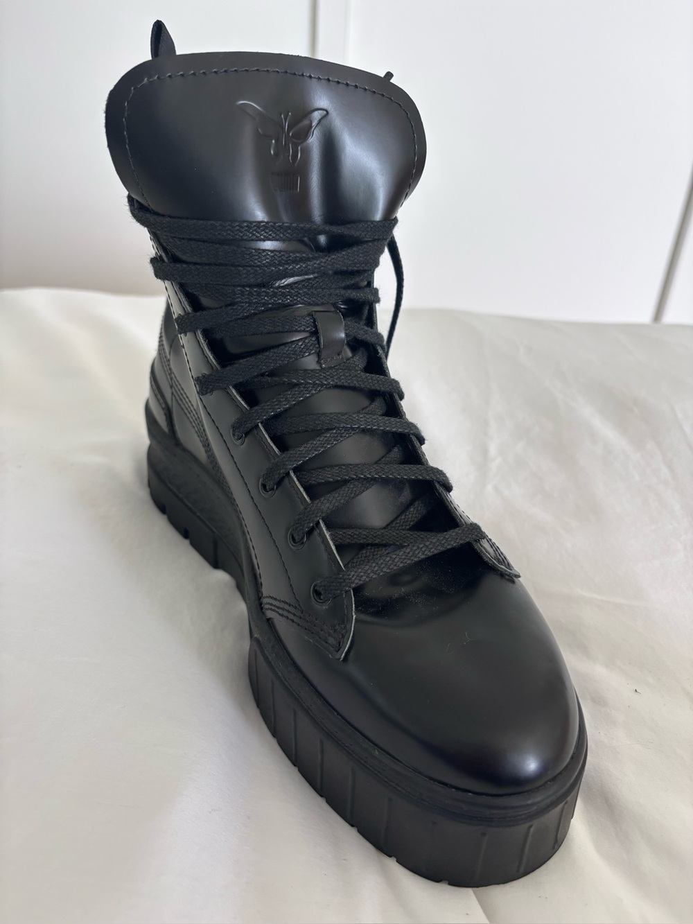 Puma x Dua Lipa Mayze Black Leather Boots